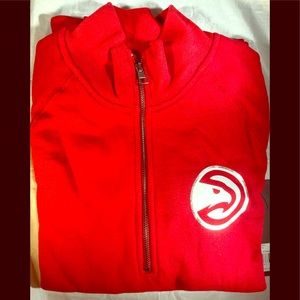 NBA womens ots fleece 1/4 zip foil pullover jacket